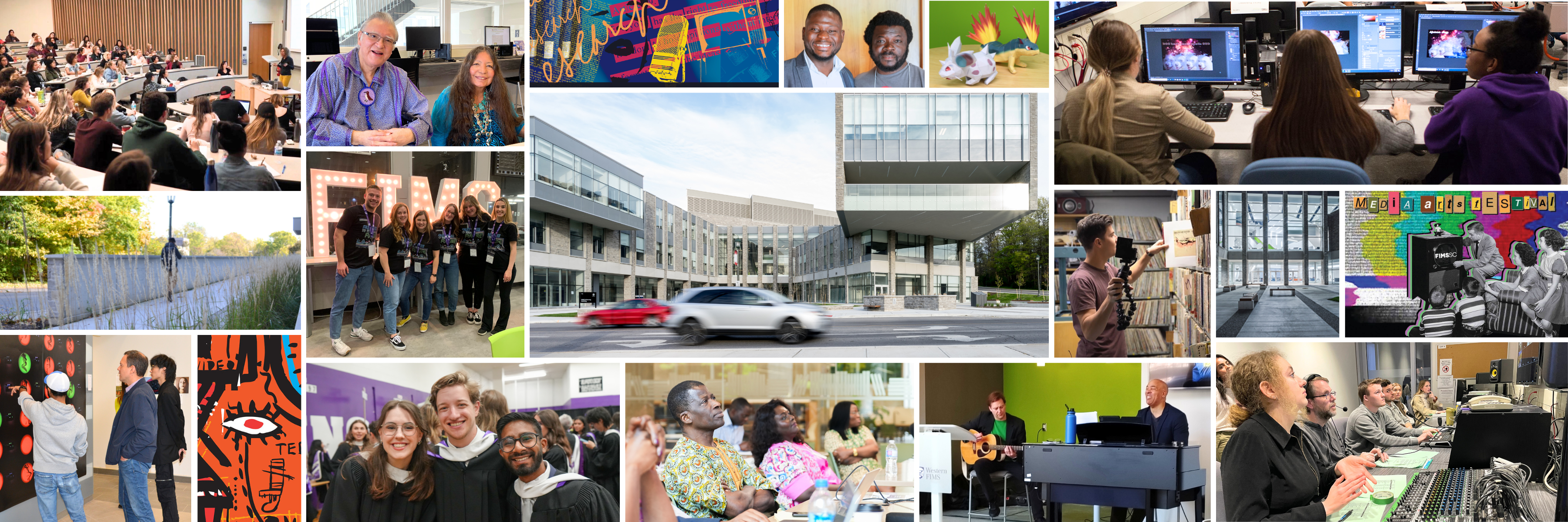 Montage of images showing FIMS students, faculty, staff and activities throughout the year.